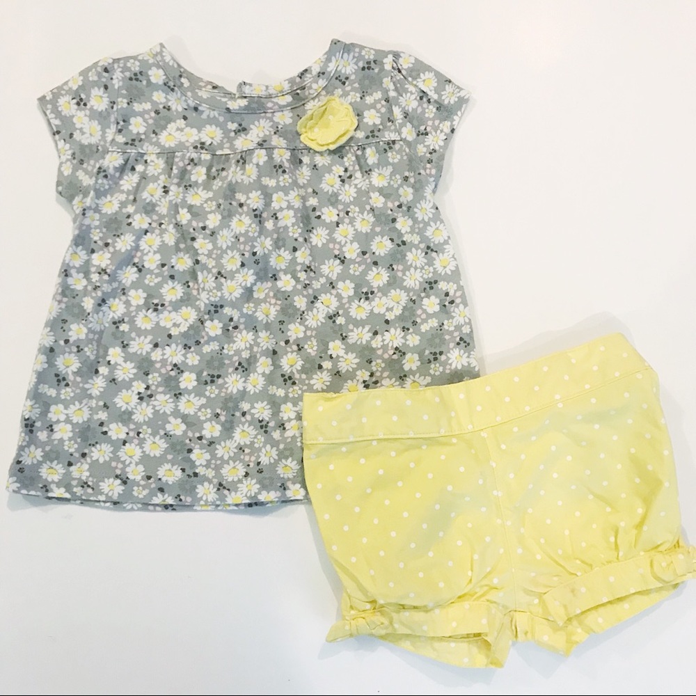 Carters Floral and Polka Dot Outfit